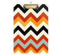 Geometrical Zigzag Stripe A4 Automotive Clip Board Plastic for Nursing Student Trade Quest Gold 9 x 12 in