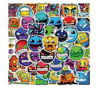 Geometries Dashs Stickers, 50 Pcs Game Figure Vinyl Waterproof DIY Sticker Decals for Party, Water Bottle Scrapbook Laptop Skateboard Computer for Teens Students