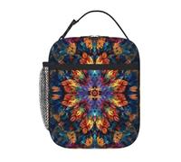 Geometry Abstract Color Hypnotic Lunch Box Reusable Leak-Proof Portable Insulated Picnic Office Hiking Fishing Lunch Bag