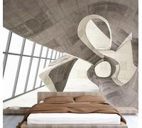 Geometry Architecture Photo Wallpaper 79"x55" Abstract Art 3D Effect Panoramic Wall Murals Non-Woven Wall Paper for Bedroom Living Room TV Backdrop,Easy to Install W-298