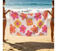 Geometry Beach Towel 72x36 in, Sand Free Flower Beach Towels Oversized 90x180 Lightweight Quick Dry for Women Men als Gym Yoga Swimming Pool Sauna Bath Towel Vacation Travel Essentials SLJT-1999