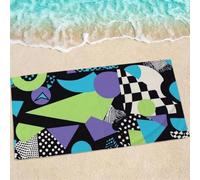 Geometry Beach Towel, Large Beach Towels for Adults - Quick Dry Microfibre Towel - Super Absorbent Bath Towels for Swim 120 x 60 cm - 1 Piece, Soft, Sand Free, Lightweight - Abstract (2) 0e-717