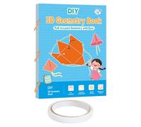 Geometry Book | Pull String 3D Geometry Learning Book with Rope Design | 9/12/15 Solids Geometric Models for Preschool Nursery Students Beginners Home Teachers