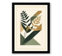 Geometry Botanical Framed Wall Art Print A4 (29.7×21cm) Black, Wall Decor for Living Room, Bedroom, Office & Home, Ready to Hang, Art Gift