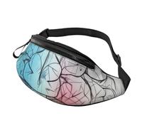 Geometry Brain Image with Science Fanny Pack for Men Women Fashion Running Waist Packs Waterproof Crossbody Bags Everywhere Belt Bag with Adjustable Strap Sports Hip Pack for Travel Wallet