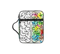 Geometry Brain Image with Science Print Bible Cover Case/Book Cover, Bible Case for Women Girls,with Handle Fits for Standard Size Bible