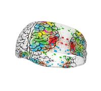 Geometry Brain Image With Science Print Sweat Band For Men Women Sweatbands Sports Headband For Tennis Running Cycling Gym Yoga