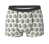 Geometry Brain Image With Science Printing Men'S Boxer Briefs Stretch Material Moisture Wicking Underwear For Men S-2xl Fit Any Body Black