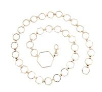 Geometry Chain Belt Waist Chains for Women Dress Belly Waist Chain Adjustable Statement Polygon Hexagon for Body Belts Waistband Jewelry, Adjustable, Alloy, No Gemstone