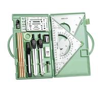Geometry Compass Set, Geometry Set for Students - 16x Math Tool Kit - Drafting Tools with Storage Box, Graphic Drawing Supplies for Engineers