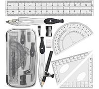 Geometry Compasses Akuoly Math Set for Students, 2 Drafting Compasses in Carry Case