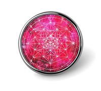 Geometry Cube Sacred Galaxy Round Brooch Cute Pin Badges Decoration Jewellery for Men Women Metal Lapel Pins
