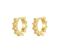 Geometry Cubic Zirconia Small Cartilage Earrings for Women Minimalist Circle Huggie Hoops Earrings Tiny Square Rhinestone Round Statement Earrings Dainty Ear Jewelry