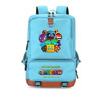 Geometry Dash Children's Backpack Waterproof and Durable Student Campus Schoolbag 17 Liters Large Capacity Outdoor Travel Luggage Shoulder Bag (A4)