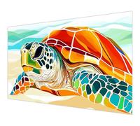Geometry Diamond Art Turtle Diamond Painting Kits Adults, 5D Cross Stitch Arts Crafts Pictures Full Drill Embroidery Square Crystal Kits for Adults Beginner, Women Hobbies Wall Decor 31.5x63in L#-747