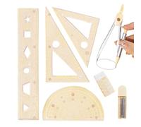 Geometry Kit, Capybara Kids Ruler - Clear Gauge Measure for Learning to Write College Study Classroom Art Home Exam Girl Boy