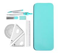 Geometry Kit Set,Geometry Set for School,Compass and Protractor Set with Iron Box - 7X Math Geometry Compass, Student Accessories, Protractors and Compass Set for Drawings and Drawings