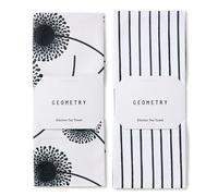GEOMETRY Kitchen Tea Towels - Quick Dry Microfiber Dish Towels for Kitchen Linen Breeze, 18" x 30" 2 Pack
