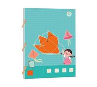 Geometry Learning Book with Drawstring, Interactive Model Set for Three-Dimensional Shaping, Clear Introduction to Volume and Content, for Children and Students (12 Geometric Bodies)
