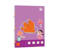 Geometry Learning Book with Drawstring, Interactive Model Set for Three-Dimensional Shaping, Clear Introduction to Volume and Content, for Children and Students (9 Geometric Bodies)