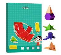 Geometry Learning Book with Pull Thread 3D Geometry Educational Game Maths Educational Game with Spatial Imagination for Classroom Travel Nursery Garden
