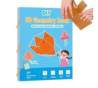 Geometry Learning Guide - Kids 3D Geometry Learning Book with Woven String - Logical Thinking Teach Formulas Textbook for School 5-12 Years Old Children Girls Boys