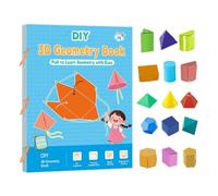 Geometry Learning Guide, Pull String 3D Geometry Learning Book - Math Study Textbook Improving Spatial Imagination for 5-12 Years