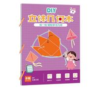 Geometry Learning Kit, Math Toy Set, 11.69x8.27 inches, Interactive Pull String with Geometric Models, Educational Spatial Thinking Game for Students Children Kids Classroom Homeschool Activities