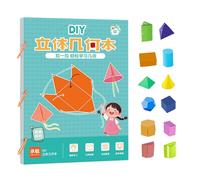 Geometry Learning Tools - 3D Geometry Learning Book with Pull String | Teaching Activities Space Thinking Educational Tool for Children Students Kids Girls Boys