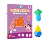 Geometry Learning Workbook | Interactive Pull-String Geometry Learning Kit with Models - Space Thinking Training Game for Toddler Students Girls Kids Children