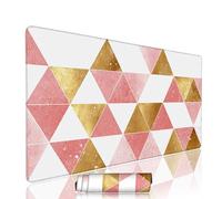 Geometry Mouse Mat Large Gaming Mouse Pad Modern Computer Keyboard Pads xxl 1200x600x3mm Waterproof Smooth Cloth Surface with Rubber Base Non-Slip Desk Matt with Stitched Edges for PC Laptop w-1307