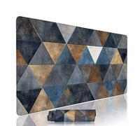 Geometry Mouse Mat Large Gaming Mouse Pad Modern Computer Keyboard Pads xxl 1400x600x3mm Waterproof Smooth Cloth Surface with Rubber Base Non-Slip Desk Matt with Stitched Edges for PC Laptop w-2268
