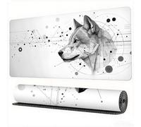 Geometry Mouse Pad 1500 x 800 x 3 mm XXL Desk Mat Wolf Mouse Mat, Extended Japanese Mousepad Large Desk Pad with Non-Slip Base and Stitched Edge Office Accessories for Home Gaming Work Laptop,Model907