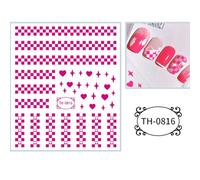 Geometry Nail Stickers Lattice Nail Foil Checkerboard Self-adhesive Stickers Decals Manicure Supplies Lattice Foil
