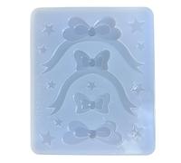 Geometry Princess On The Run Bowknot Star Parts Silicone Mold Woman Keychain Decorative Pendant Mold for Silicone Keychain Molds for Epoxy Resin