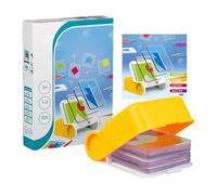 Geometry Puzzles Games - 11cm Pattern Blocks Learning Set, Interactive Brain Teaser Toy, Spatial Reasoning Activity Kit, Learning Board | Kids Geometry Jigsaw Puzzle Set,for Girls Boys