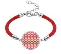 Geometry Red Black Pattern Japan Lucky Red String Bracelet Rope Bracelet Handmade