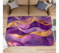 Geometry Rug 180x240, Purple Geometry Rugs for Boys Room, Abstract Area Rugs for Bedroom, Low Pile Non Slip Carpet for Computer Game Room Dormitory