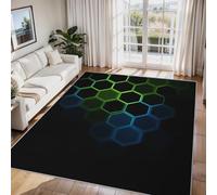 Geometry Rugs Living Room Large 120x120, Modern Geometic Area Rugs for Bedroom, Non Slip Low Pile Soft Flannel Carpet, Bedroom Accessories H-54