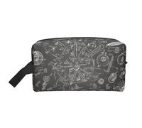 Geometry Science Cosmetic Bag for Women, Math Calculation Study Makeup Bag Portable Toilet Organizer Pouch Travel Accessories Gift