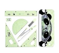 Geometry Set Cute Compass Protractor Eraser Set