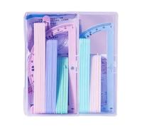 Geometry Set For Students - Magnetic Kids Learning Games | 19-Piece Interactive Toy With Geometric Shapes Ruler Protractor Movable Angles | Educational Classroom Tool For Preschool Elementary