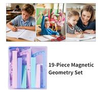 Geometry Set for Students | Magnetic Shape Recognition Game,Game Interactive Toy for Kids Preschool Home Family Time Party Activities School Classroom Elementary Morning Leisure Kindergarten