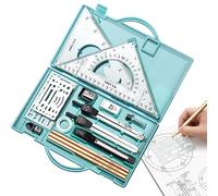 Geometry Set, Geometry Kit | 16x Geometry Precision Tool Set,Drawing Tools with Storage Box, Writing Supplies for Engineers Architects Artist