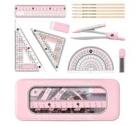 Geometry Set, Maths Set, Protractor Set With 5 Pencils
