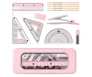 Geometry Set, Maths Set, Protractor Set With 5 Pencils