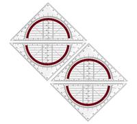 Geometry Set Square Built-in 180 Degrees Protractor Drafting Ruler Angles Measurement Tool for Architectural Drawing Geometry Set Square