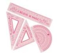 Legami Geometry Set You Rule – 15cm Ruler, 10cm 60° Set Square, 180° Protractor, Case, Unicorn