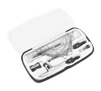 Geometry Sets For Exams, 10 Pcs Protractor and Compass Set, Maths Sets for Secondary School, Ruler Set with Storage Box, Protractor Set, Geometry Compasses Set for Drafting and Drawing (Black)