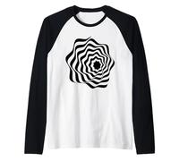 Geometry Shape Confusion Hypnosis Optical Illusion Circle Raglan Baseball Tee